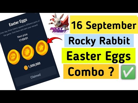 rocky rabbit new easter egg combo 16 september | daily combo today rocky rabbit easter eggs | enigma