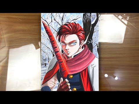 COLLAB Drawing OC | Hayato Chikara: Blood Hashira | Kimetsu no Yaiba