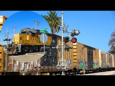 UP 1522 LRS51 Local On Former Tidewater Southern - S Prescott Rd. Railroad Crossing, Manteca CA