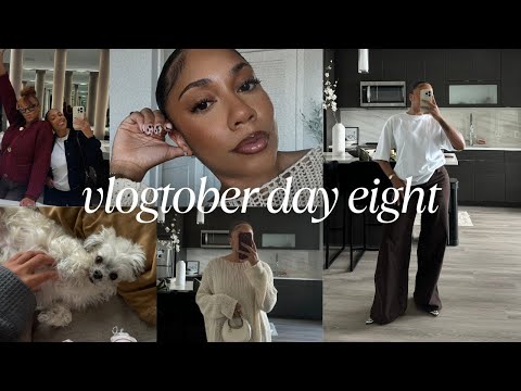 vlogtober day eight | rough day, pup grooming, modest fashion chat, & more | Faceovermatter