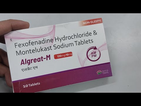 Fexofenadine and montelukast sodium tablets use in hindi // Algreat M tablets