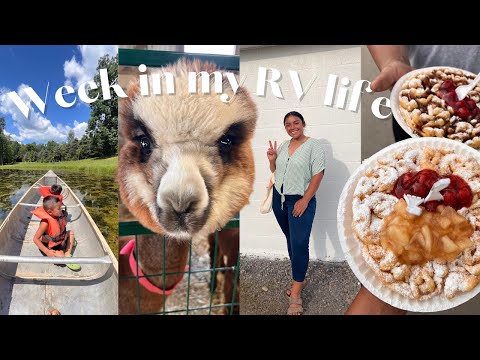 WEEK IN MY RV LIFE | CAMPGROUND ACTIVITIES 🪵, CANOEING 🛶, FAIR FUN 🎡