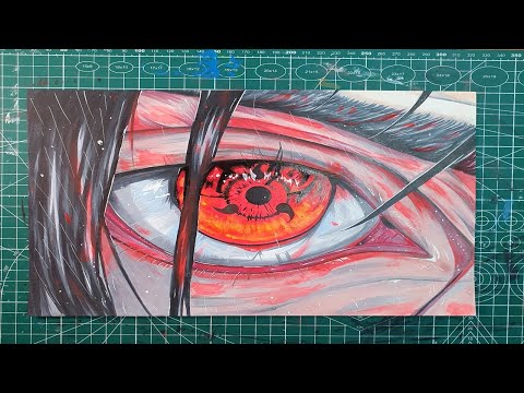 How To Draw Epic Sharingan Eye | Neon Artwork |