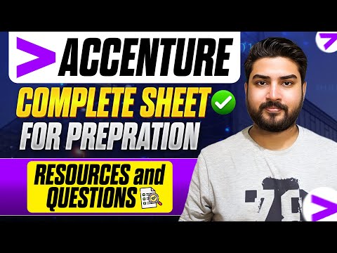 Accenture Complete Sheet for Preparation | Crack All Rounds 🔥