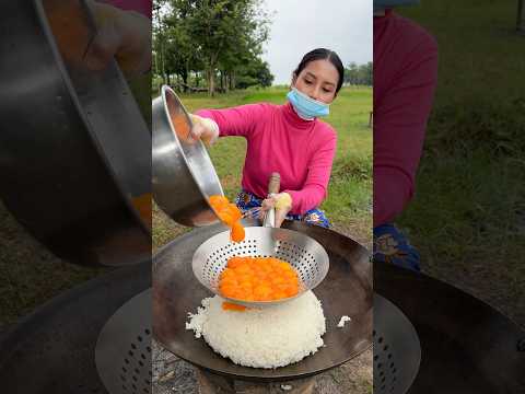 Rice fried with egg cook recipe #shortvideo #shorts #food #recipe #cooking