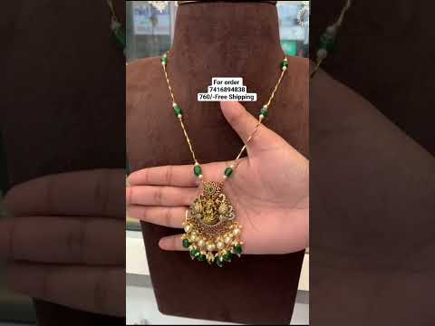 #TrendingCollections watsapp7416894838 #chains #beadschainwithpendant #onegramgoldjewelry