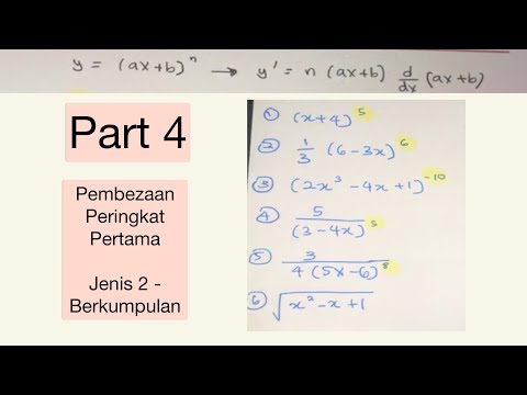 Pembezaan (Part 4) : Pembezaan Peringkat Pertama - Berkumpulan (Jenis 2) + 6 Soalan