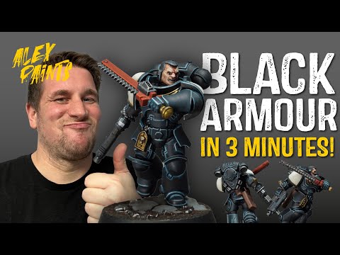 How to Paint Black Armour - Warhammer 40k Black Templars or Sisters of Battle #howtopaintwarhammer