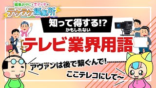 【これであなたも業界人】明日使えるテレビ業界用語！【テケテケ編集所】