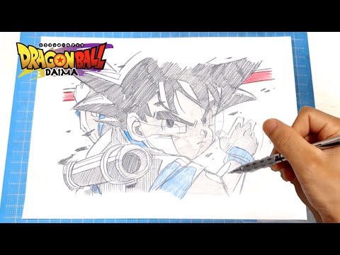 【イラスト】(ドラゴンボールDAIM)孫悟空　描き方！簡単なイラストの描き方！イラストメイキングDrawing DRAGON BALL　Art