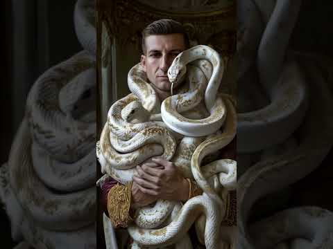 Calm Among the Snakes #ai #aiart #Fearless #Confidence #Snakes #aimusic #cat  #men #змеи