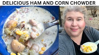 Ham and Corn Chowder | Great way to use your leftover Holiday Ham!!