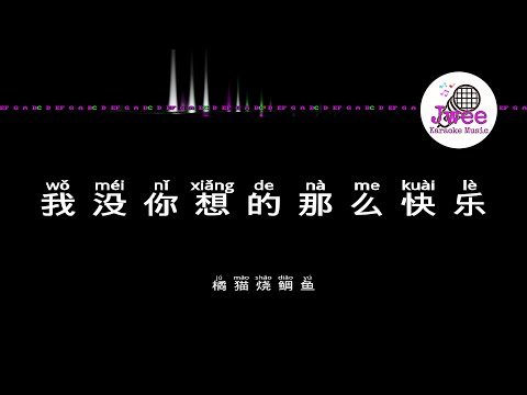 橘猫烧鲷鱼 《我没你想的那么快乐》 Pinyin Karaoke Version Instrumental Music 拼音卡拉OK伴奏 KTV with Pinyin Lyrics 4k