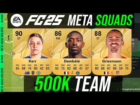 BEST META 500k HYBRID TEAM SQUAD BUILDER TO GET RANK 1 & GET MORE WINS (FOR 442 TACTICS) - EA FC 25