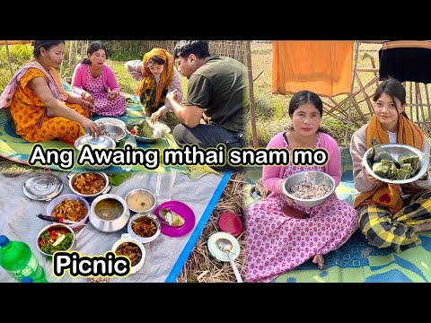 Amung no First time Awaing snam charimo // picnic Chamo moi thauha betha🤤