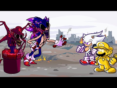 FNF Deathmatch But It’s Sonic Exe And M Exe vs Sonic And Mario