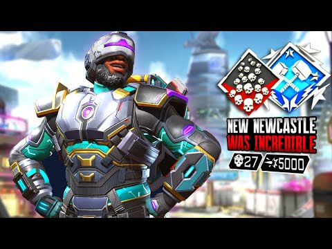 NEW NEWCASTLE 27 KILLS & 5k DAMAGE WITH MOVEMENT (Apex Legends Gameplay)