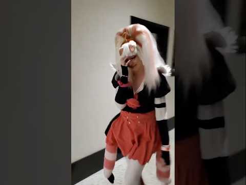 Scary Dog Molly Angel Needs Help #hazbinhotelcosplay #hazbinhotelangel #angeldust #hazbinhotelmeme