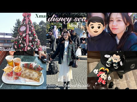 disney vlog‎🎅🏻✧)大好きなクリスマスのディズニーシー🎄混雑日でもやりたいこと全部する🧚‍♂️🫧 ファンタジースプリングス‎🎼社会人カップルディズニー