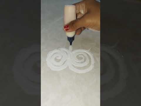 Easy beginners rangoli #shortsfeed #shots #viral #rangoli #muggulu #kolam #art