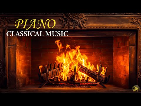 Classical Piano & Fireplace 24/7 - Mozart, Chopin, Bach 🎹 Classical Music for Studying & Relaxation