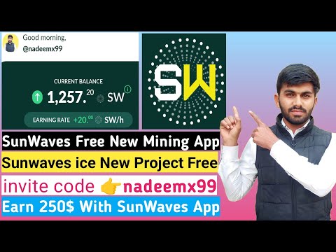 SUNWAVES ice New Mining App | SunWaves Mining Account Create Kaise Kare | Sunwaves 500$ Free Earning