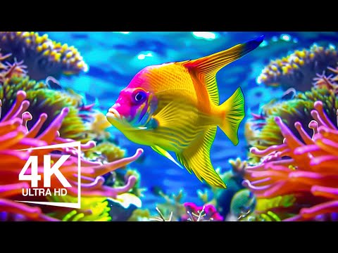 Aquarium 4K (ULTRA HD)🐠Unlocking the Secrets of the Underwater ,Relaxing Music to Relieve Stress