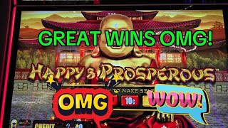 ( GREAT WINS OMG! ) HAPPY & PROSPEROUS SLOT MACHINE! #slots #casino #slotmachine #jackpot