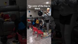 we had fun learning the color of the day ..black#preschoolfun #in home Daycare #preschoollearning #