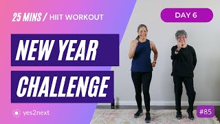 Day 6 New Year Challenge: HIIT workout | 2100 steps | Seniors, beginners