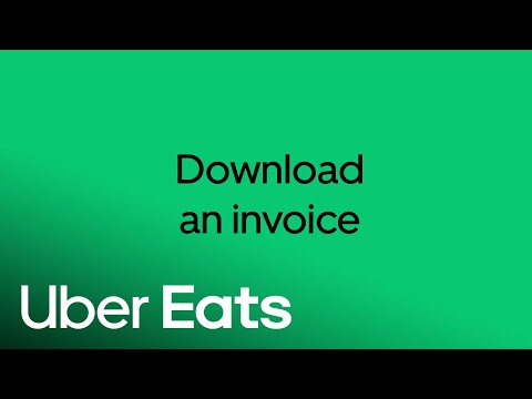 How to download invoices | Uber Eats