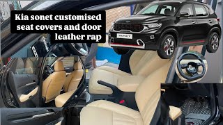 Kia sonet customised car seat covers and modification 👌| best car accessories shop in Bangalore👈