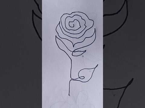 Rose one line drawing #gamingcommunitylinedrawing