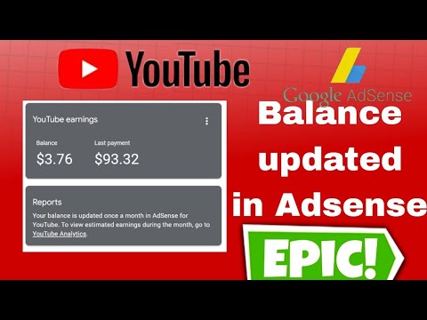 Your Balance Is Updated Once A Month In AdSense For YouTube