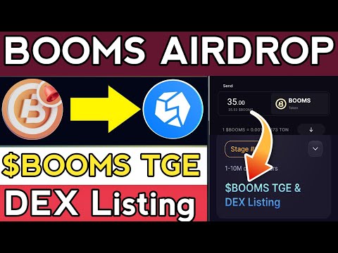 Booms Airdrop Huge News Coming Soon Booms TGE  & Dex Listing || Booms Airdrop New Update