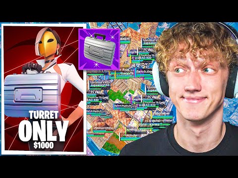 I Hosted a $1000 TURRET ONLY Tournament In Fortnite! (insane)