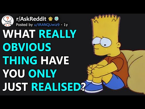 What really obvious thing have you only just realised? (r/AskReddit)