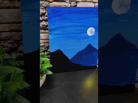 Canvas Painting 🌙 #trending #nainadutt #music #viral #art #canvaspainting #moon #paonkijutti #song