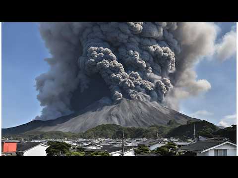 Right now! Sakurajima Volcano is erupting! Level 3 danger, ash reaching 3,000 meters Japan