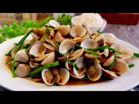 So Easy U Won’t Believe! Stir Fried Ginger & Spring Onion Clams 姜葱炒蛤蜊 Chinese Seafood Lala Recipe