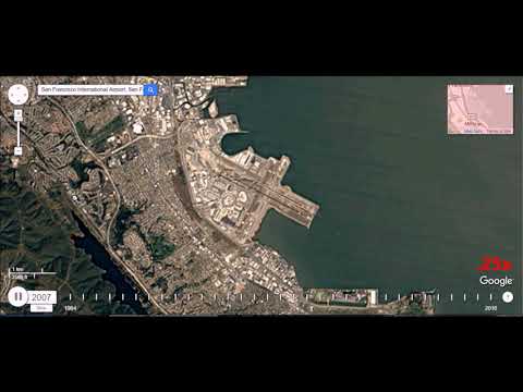 San Francisco International Airport, California - 32 Year Time Lapse