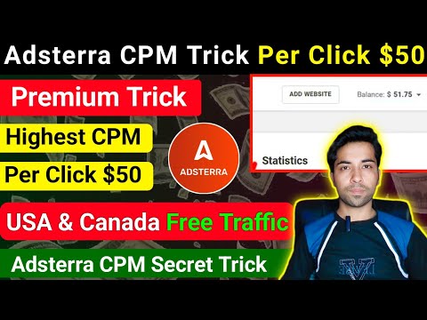 Adsterra CPM Work Secrete Trick 2023 | Daily 40$ -50$ from Adsterra Direct Link High CPM earning