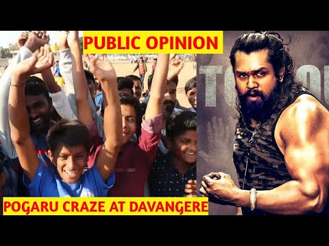 Pogaru Craze At Davangere | Public Opinion | Dhruva Sarja | Likhith Shetty |