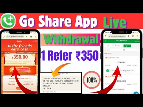 Go Share Payment Proof  | Go Share App Withdrawal Proof | Go Share App Se Withdraw Kaise Kare