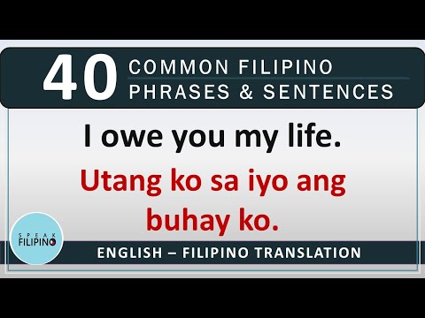 COMMONLY USED FILIPINO Phrases! #13 (English-Tagalog)