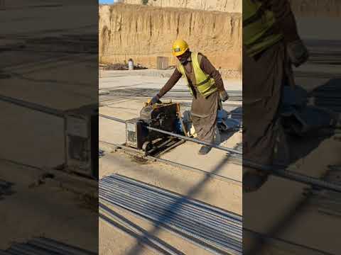 Effortless Steel Cutting with Rebar Cutting Machine #construction