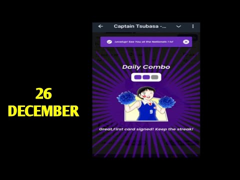 Captain Tsubasa Daily Combo 26 December| Captain Tsubasa Airdrop Combo