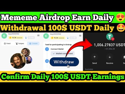 "Earn $100 Daily with Mememe Airdrop | Easy Withdrawal Guide | Earn With Abhi"