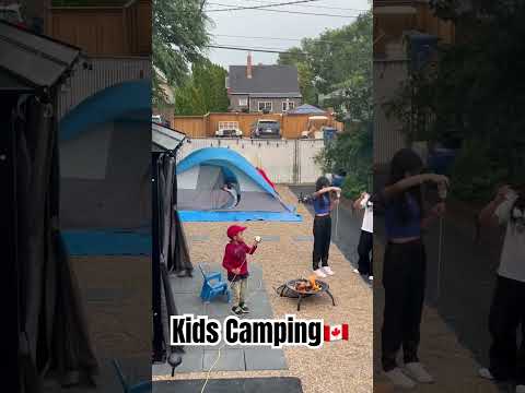 Summer Kids Camping in our backyard #kidscamp #friends #bondingtime #moosejaw #shorts