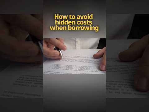 Avoid hidden costs when borrowing. #loan #FinancialLiteracy #FinancialEducation #money #finance